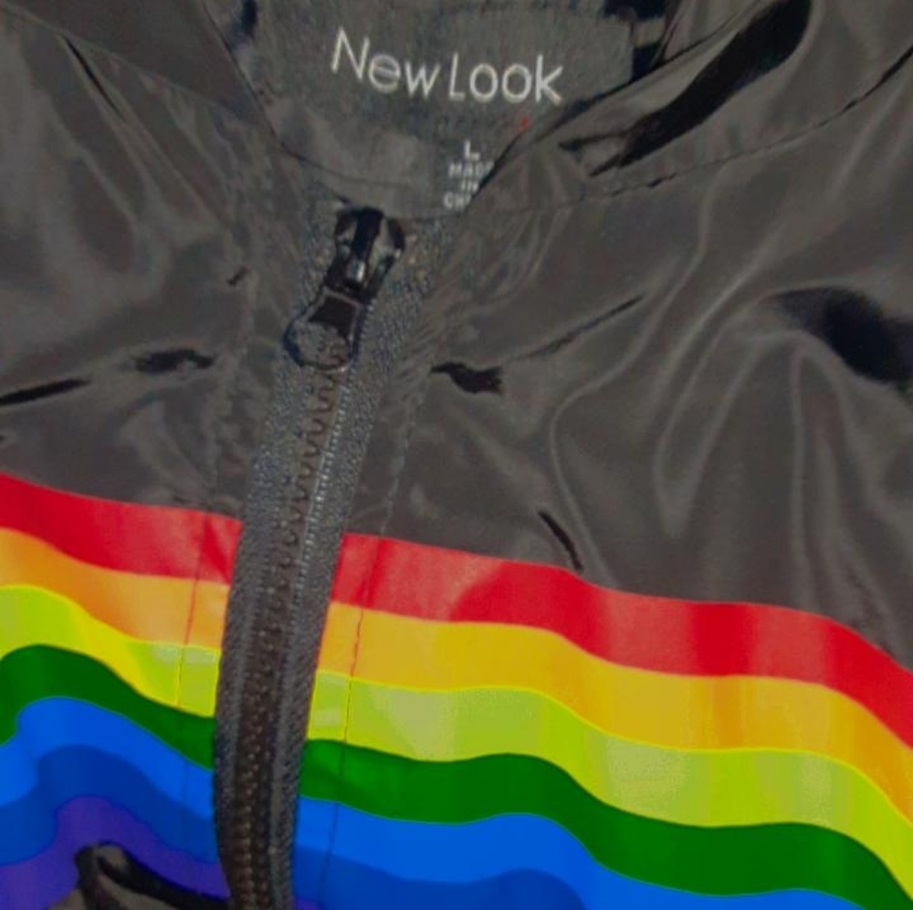 Rainbow rain coat